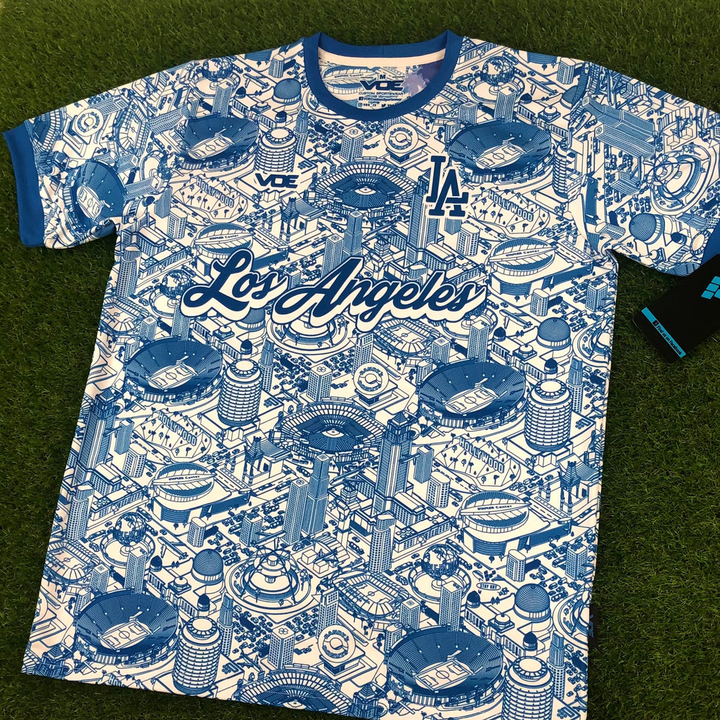 Los Angeles City, Mens Baseball Fan Jersey, YOUR NAME