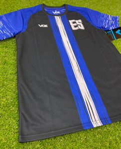 El Salvador Short Sleeve Jersey - "Crayon Black/Blue" (Stock)