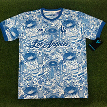 Los Angeles City, Mens Baseball Fan Jersey, YOUR NAME & NUMBER (White and Blue) - (Stock)