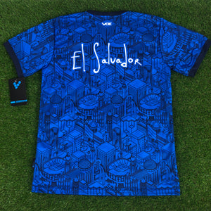 El Salvador Short Sleeve Jersey - "City - Blue"  (Stock)